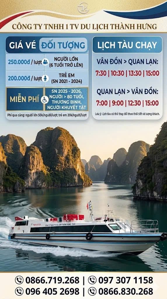 Tàu cao tốc Vân Đồn Quan Lạn